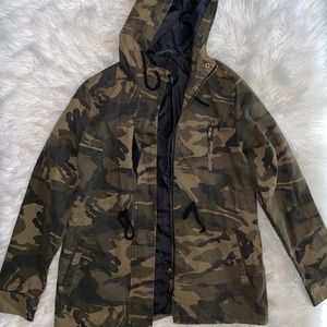 Camo jacket with hood